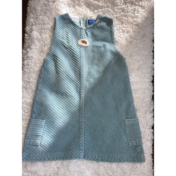 Bout Chou Girls sz 36 month blue corduroy jumper. Cute, Great Quality - Picture 1 of 8